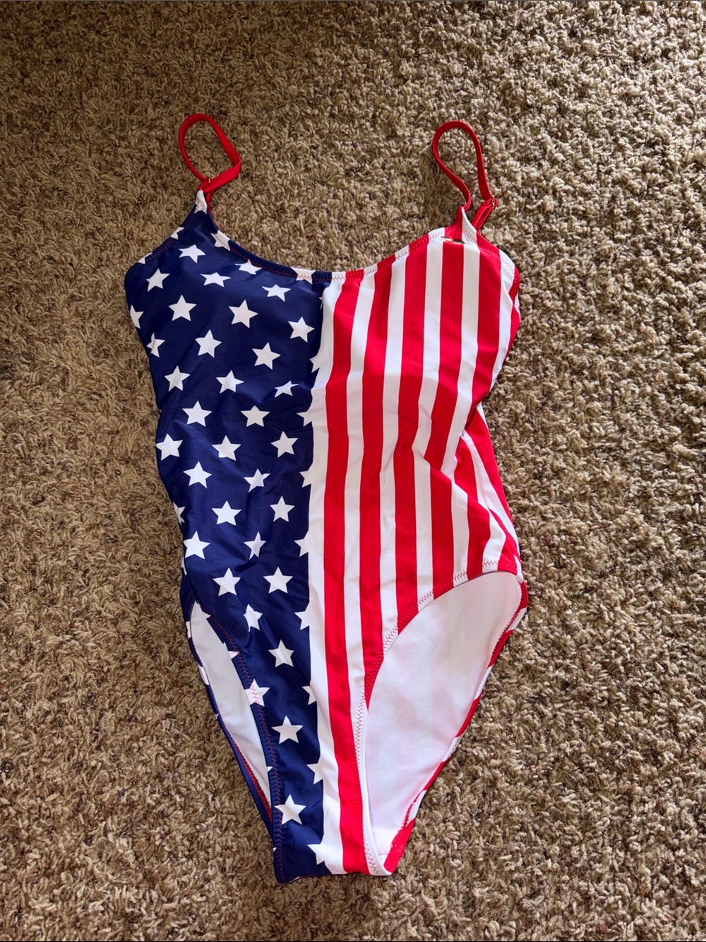 DIXXON Women's Stars & Stripes One-Piece Swimsuit - Red, White & Blue